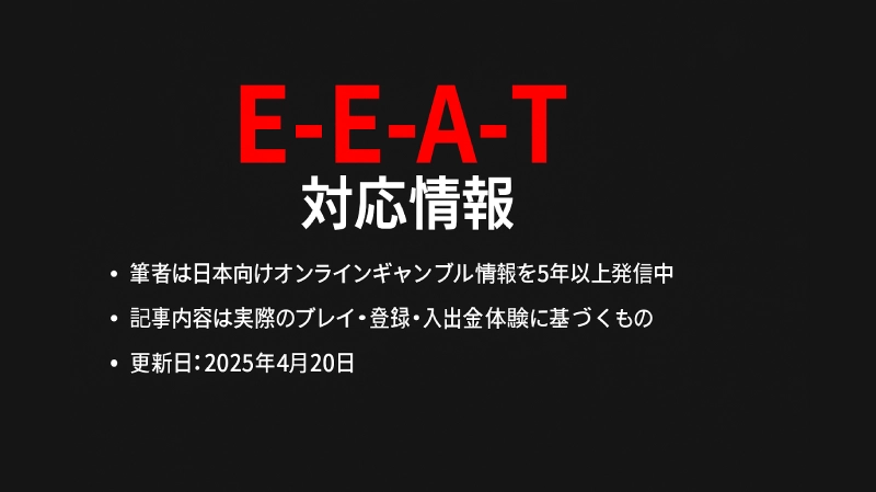 E-E-A-T対応情報 - 188BET
